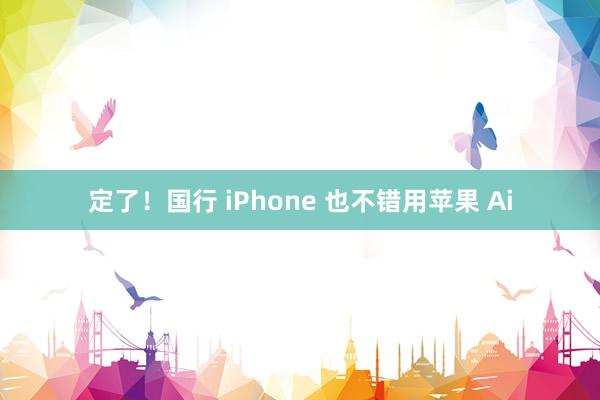 定了！国行 iPhone 也不错用苹果 Ai