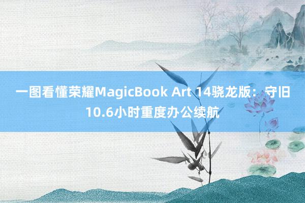 一图看懂荣耀MagicBook Art 14骁龙版：守旧10.6小时重度办公续航