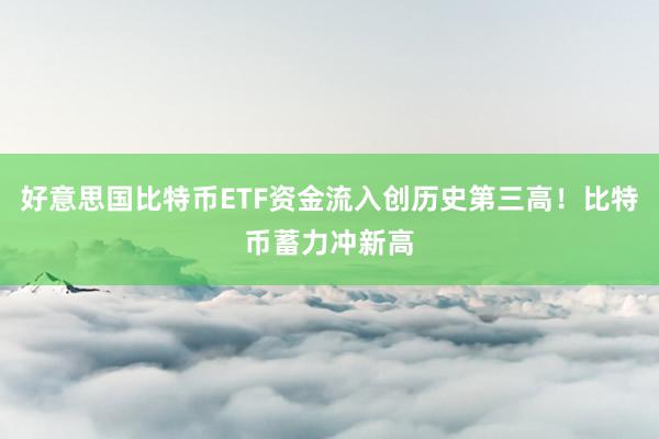 好意思国比特币ETF资金流入创历史第三高！比特币蓄力冲新高