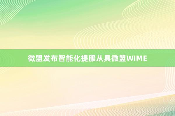 微盟发布智能化提服从具微盟WIME