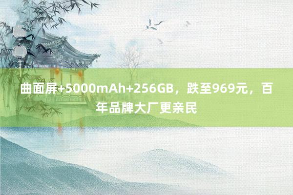 曲面屏+5000mAh+256GB，跌至969元，百年品牌大厂更亲民