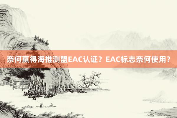 奈何赢得海推测盟EAC认证？EAC标志奈何使用？