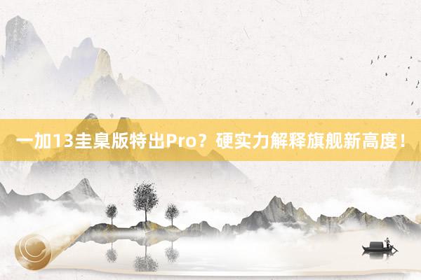 一加13圭臬版特出Pro？硬实力解释旗舰新高度！