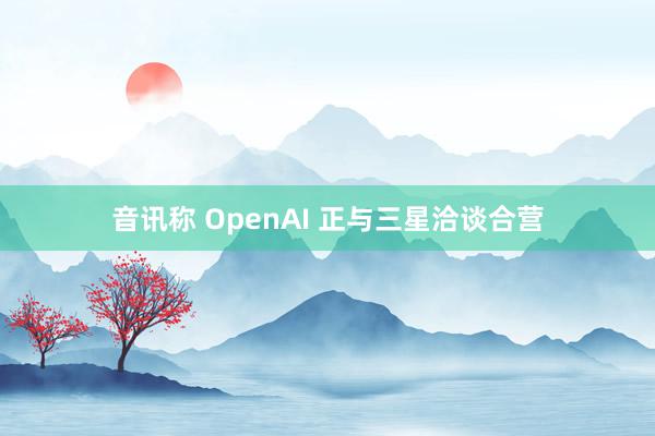 音讯称 OpenAI 正与三星洽谈合营