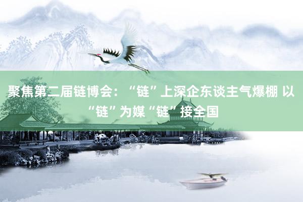 聚焦第二届链博会：“链”上深企东谈主气爆棚 以“链”为媒“链”接全国