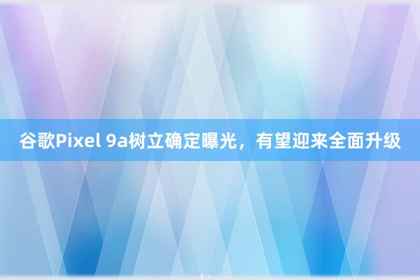 谷歌Pixel 9a树立确定曝光，有望迎来全面升级