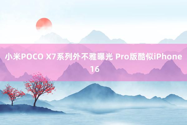 小米POCO X7系列外不雅曝光 Pro版酷似iPhone 16