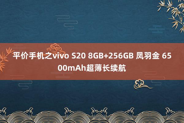 平价手机之vivo S20 8GB+256GB 凤羽金 6500mAh超薄长续航