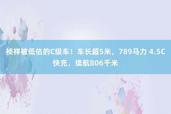 祯祥被低估的C级车！车长超5米，789马力 4.5C快充，续航806千米