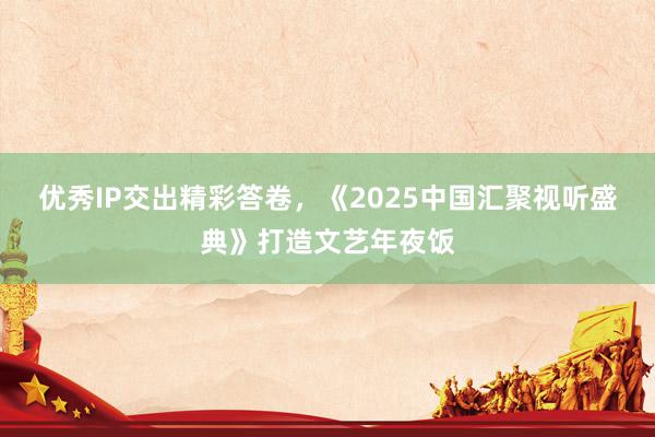 优秀IP交出精彩答卷，《2025中国汇聚视听盛典》打造文艺年夜饭