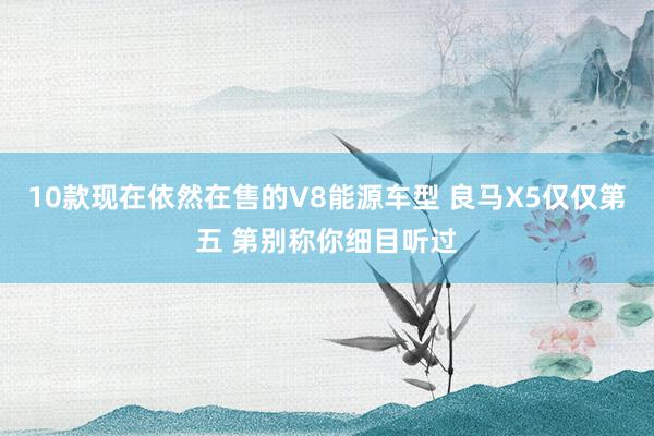 10款现在依然在售的V8能源车型 良马X5仅仅第五 第别称你细目听过