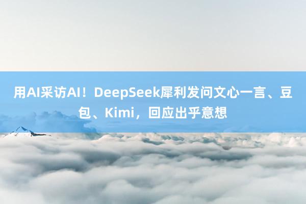 用AI采访AI！DeepSeek犀利发问文心一言、豆包、Kimi，回应出乎意想